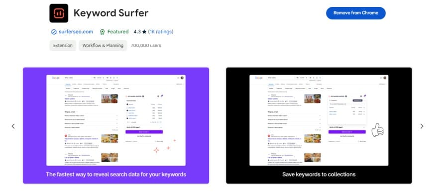 Keyword Surfer