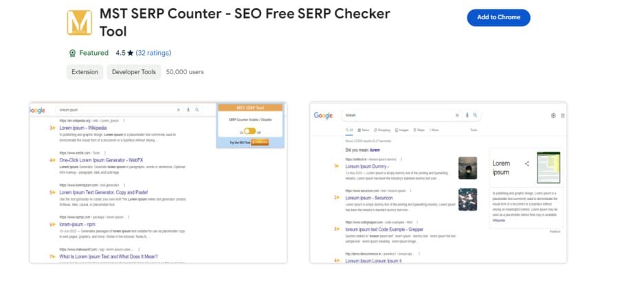 MST SERP Counter