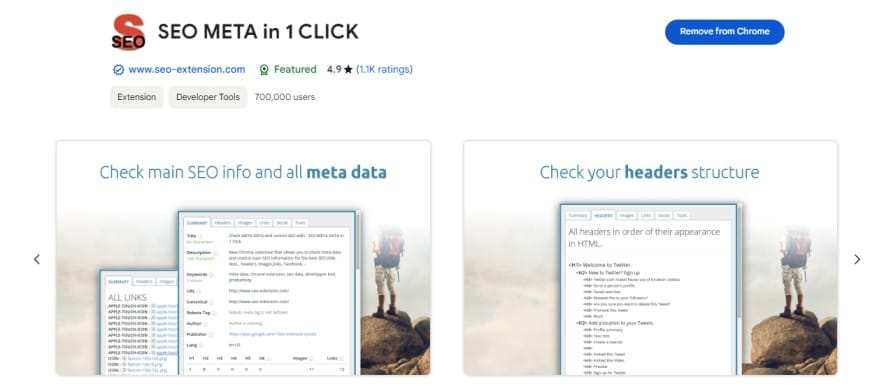 Seo Meta click one