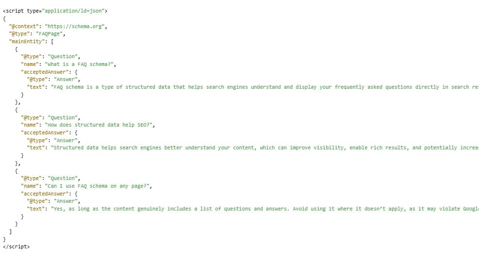 schema marlkup example 2025-faqpage-clicktots technologies
